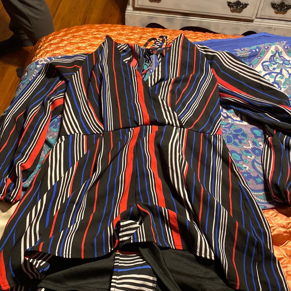Striped romper